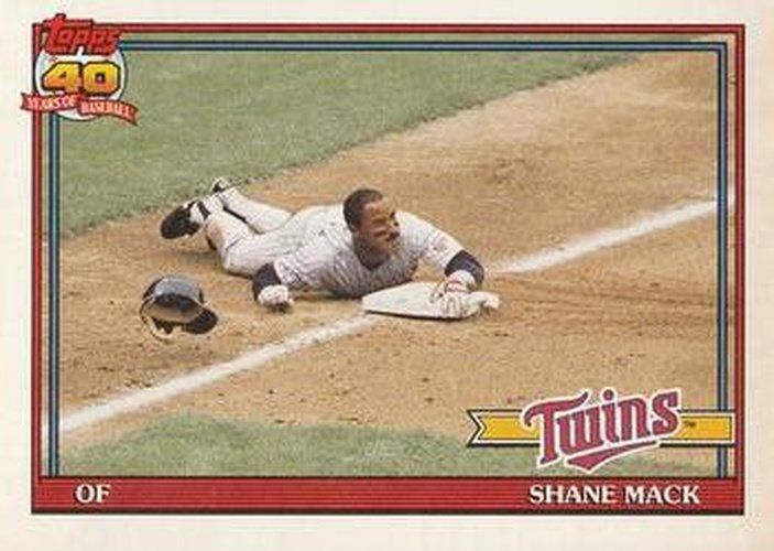 #672 Shane Mack - Minnesota Twins - 1991 O-Pee-Chee Baseball
