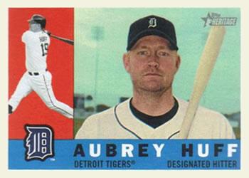 #672 Aubrey Huff - Detroit Tigers - 2009 Topps Heritage Baseball