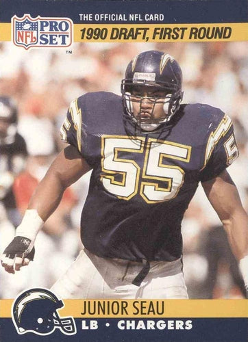 #673 Junior Seau - San Diego Chargers - 1990 Pro Set Football