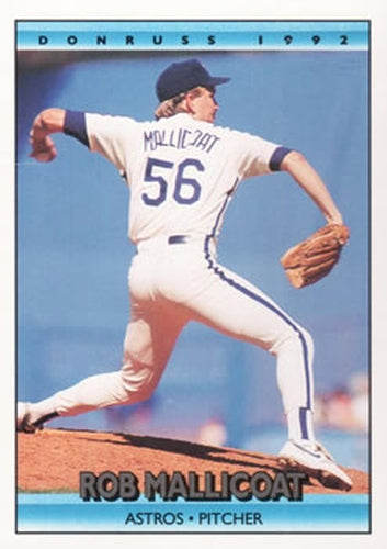 #673 Rob Mallicoat - Houston Astros - 1992 Donruss Baseball