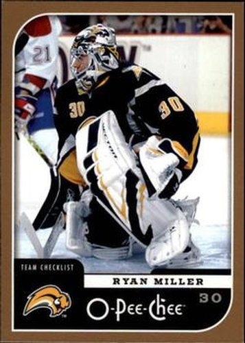#674 Ryan Miller - Buffalo Sabres - 2006-07 O-Pee-Chee Hockey