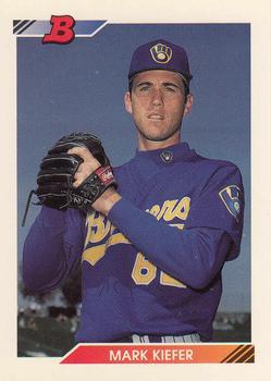 #674 Mark Kiefer - Milwaukee Brewers - 1992 Bowman Baseball