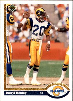 #674 Darryl Henley - Los Angeles Rams - 1991 Upper Deck Football