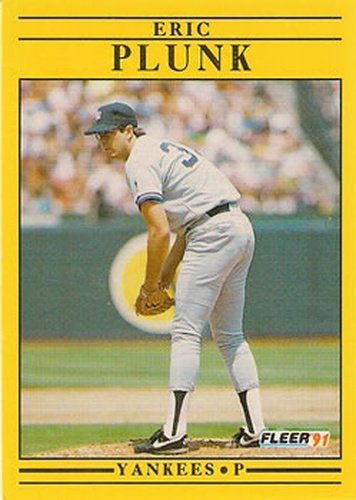#676 Eric Plunk - New York Yankees - 1991 Fleer Baseball