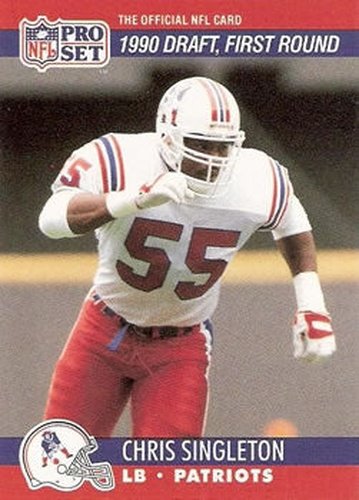 #676 Chris Singleton - New England Patriots - 1990 Pro Set Football