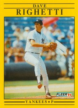 #677 Dave Righetti - New York Yankees - 1991 Fleer Baseball
