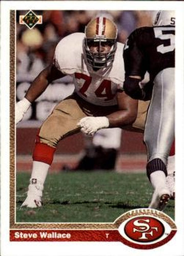 #677 Steve Wallace - San Francisco 49ers - 1991 Upper Deck Football