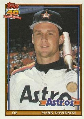 #678 Mark Davidson - Houston Astros - 1991 Topps Baseball