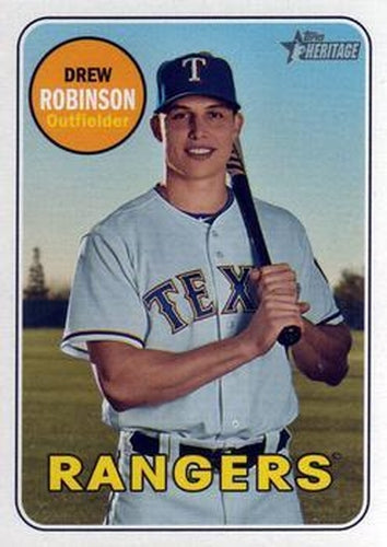 #678 Drew Robinson - Texas Rangers - 2018 Topps Heritage Baseball
