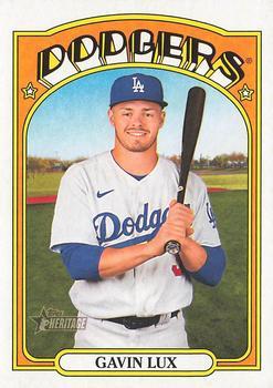 #679 Gavin Lux - Los Angeles Dodgers - 2021 Topps Heritage Baseball