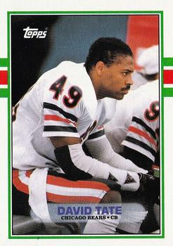 #67 David Tate - Chicago Bears - 1989 Topps Football