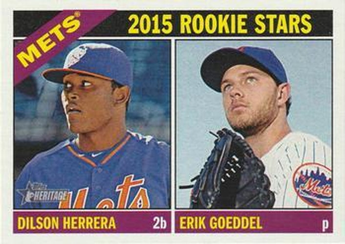 #67 Dilson Herrera / Erik Goeddel - New York Mets - 2015 Topps Heritage Baseball