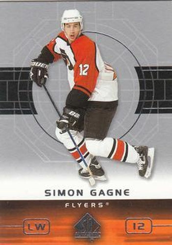 #67 Simon Gagne - Philadelphia Flyers - 2002-03 SP Authentic Hockey