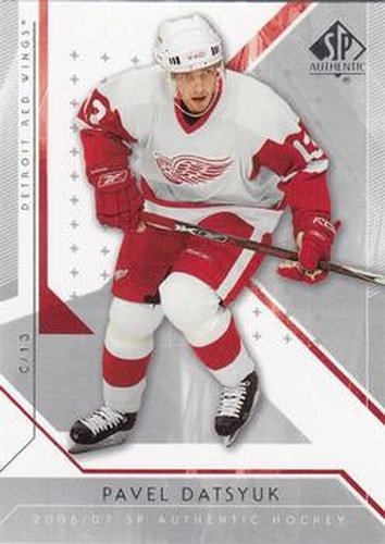 #67 Pavel Datsyuk - Detroit Red Wings - 2006-07 SP Authentic Hockey