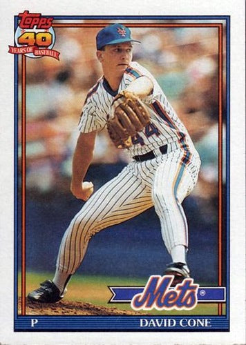 #680 David Cone - New York Mets - 1991 Topps Baseball