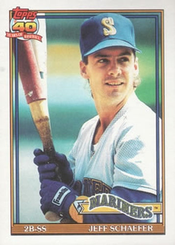 #681 Jeff Schaefer - Seattle Mariners - 1991 Topps Baseball