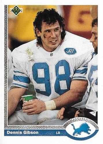 #681 Dennis Gibson - Detroit Lions - 1991 Upper Deck Football