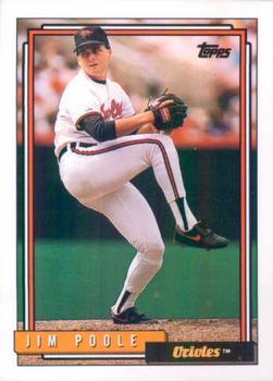 #683 Jim Poole - Baltimore Orioles - 1992 Topps Baseball