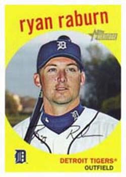 #685 Ryan Raburn - Detroit Tigers - 2008 Topps Heritage Baseball