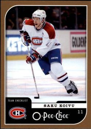 #686 Saku Koivu - Montreal Canadiens - 2006-07 O-Pee-Chee Hockey
