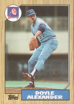 686 Doyle Alexander - Atlanta Braves - 1987 Topps Baseball