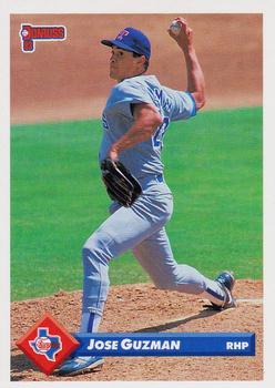#687 Jose Guzman - Texas Rangers - 1993 Donruss Baseball
