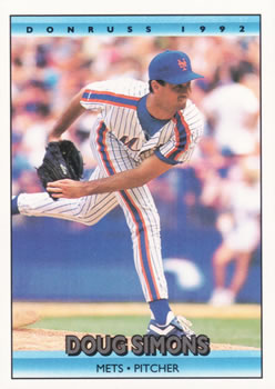 #688 Doug Simons - New York Mets - 1992 Donruss Baseball
