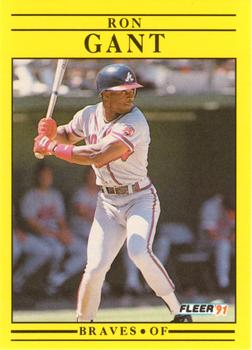 #688 Ron Gant - Atlanta Braves - 1991 Fleer Baseball