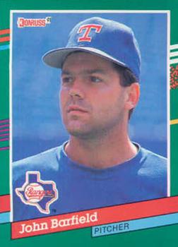 #688 John Barfield - Texas Rangers - 1991 Donruss Baseball