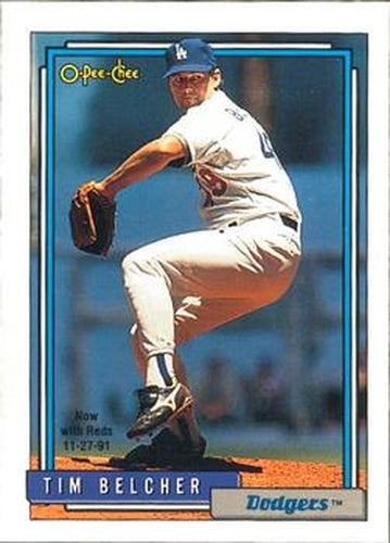 #688 Tim Belcher - Cincinnati Reds - 1992 O-Pee-Chee Baseball