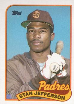 #689 Stan Jefferson Violet Triangle - San Diego Padres - 1989 Topps Baseball