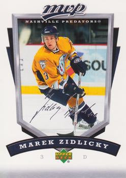 #168 Marek Zidlicky - Nashville Predators - 2006-07 Upper Deck MVP Hockey