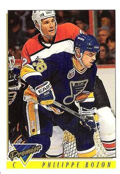 #68 Philippe Bozon - St. Louis Blues - 1993-94 Topps Premier Hockey
