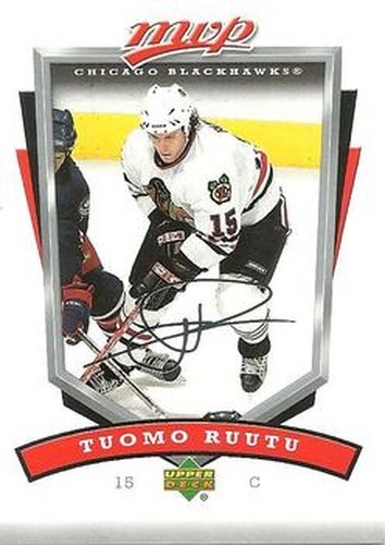 #68 Tuomo Ruutu - Chicago Blackhawks - 2006-07 Upper Deck MVP Hockey