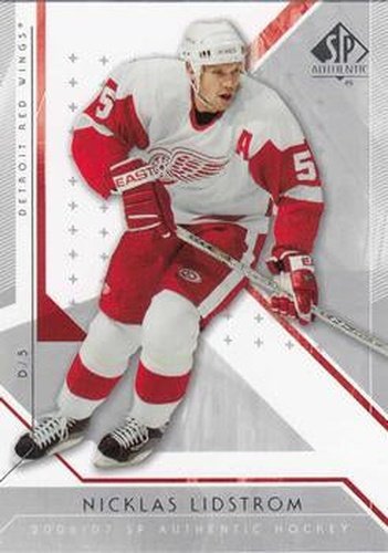 #68 Nicklas Lidstrom - Detroit Red Wings - 2006-07 SP Authentic Hockey