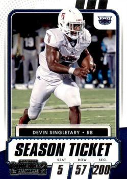 #68 Devin Singletary - Florida Atlantic Owls - 2021 Panini Contenders Draft Picks Football