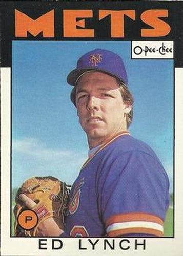 #68 Ed Lynch - New York Mets - 1986 O-Pee-Chee Baseball