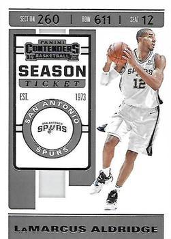 #68 LaMarcus Aldridge - San Antonio Spurs - 2019-20 Panini Contenders Basketball