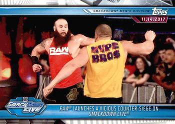 #68 Raw Launches a Vicious Counter-Siege on SmackDown Live - 2019 Topps WWE Road to Wrestlemania Wrestling