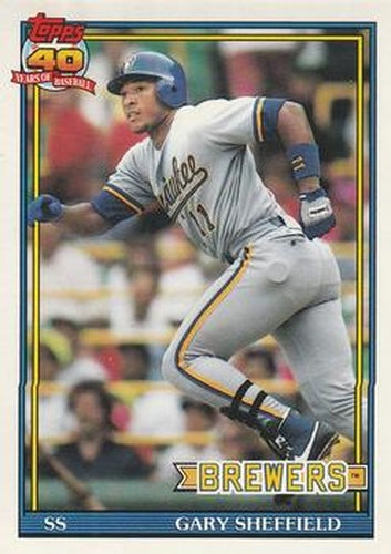 #68 Gary Sheffield - Milwaukee Brewers - 1991 O-Pee-Chee Baseball
