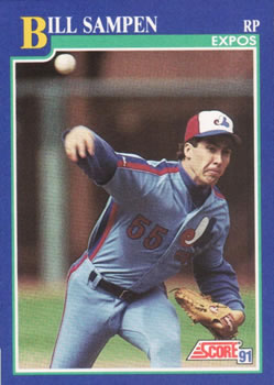 #68 Bill Sampen - Montreal Expos - 1991 Score Baseball