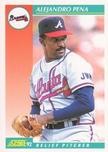 #691 Alejandro Pena - Atlanta Braves - 1992 Score Baseball