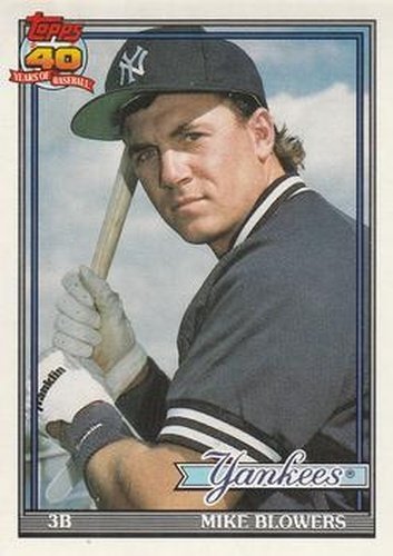 #691 Mike Blowers - New York Yankees - 1991 O-Pee-Chee Baseball