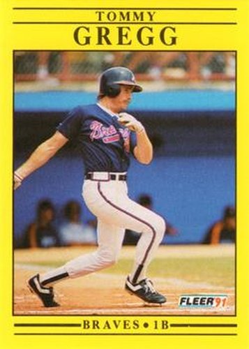 #691 Tommy Gregg - Atlanta Braves - 1991 Fleer Baseball