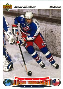 #694 Brent Bilodeau - USA - 1991-92 Upper Deck Hockey