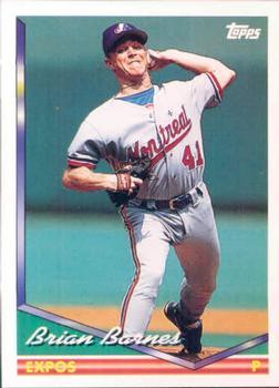 #694 Brian Barnes - Montreal Expos - 1994 Topps Baseball