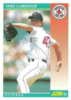 #694 Mike Gardiner - Boston Red Sox - 1992 Score Baseball