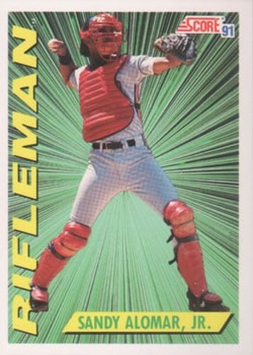 #694 Sandy Alomar Jr. - Cleveland Indians - 1991 Score Baseball