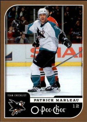 #695 Patrick Marleau - San Jose Sharks - 2006-07 O-Pee-Chee Hockey