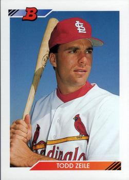 #695 Todd Zeile - St. Louis Cardinals - 1992 Bowman Baseball